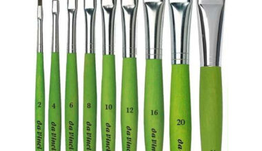 Mehki čopič za nanašanje barve da Vinci ploščati št.6