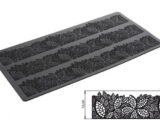 Crni TRIKOT DEKOR LEAVES 400X200MM