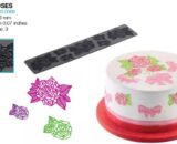 Crni TRIKOT DEKOR ROSES 400X80MM