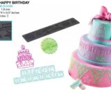 Crni TRICOT DECOR HAPPY BIRTHDAY 400x80mm