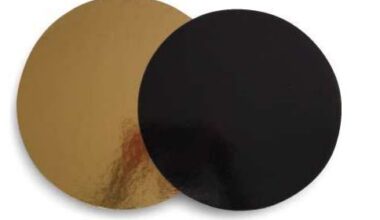 Tacna podložna fi22cm obostrana folija zlatna/crna, debljina 3mm