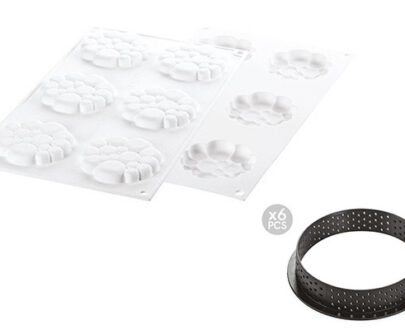 Silikonski kalup RING PARADISE fi80mm, SET MOULD fi7mm + 6 prstanov