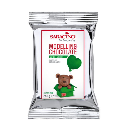 SARACINO čokolada za modeliranje zelena 250g