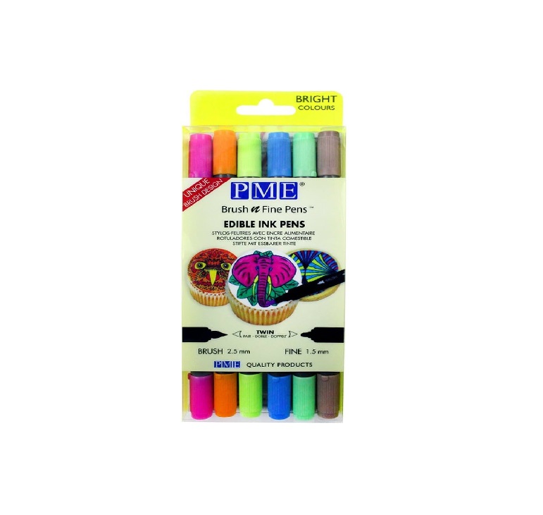 Užitni flomastri Brush & Fine Bright set 6/1