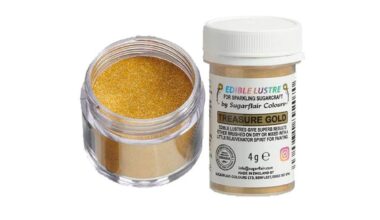 Sugarflair jestivi lustre glitter TREASURE GOLD 4g