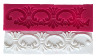 Silikonski kalup trojni stranski dekor 24,5x12,5cm