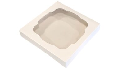 Škatla za sladice z oknom 22x22x4cm (za cca 1kg)