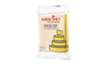 Saracino TOP žuta masa za oblaganje 250g