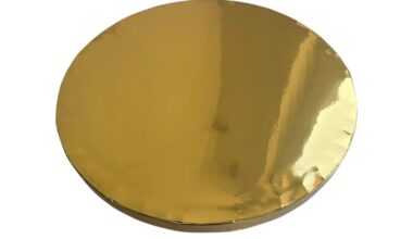 Cake Board MIRROR Gold fi30cm h2cm