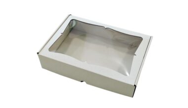 Kutija složiva sa prozorom bijela 31.5x20.5 h7cm