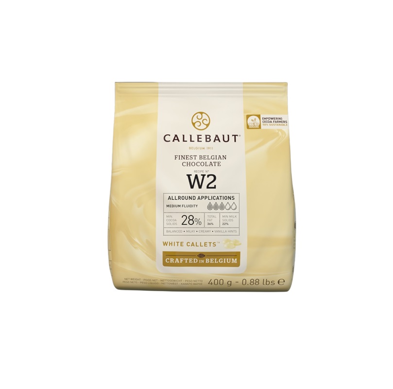 Callebaut W2 28%, bijela čokolada 400g
