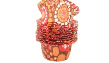 Muffin kadice fi5cm h3,5cm Flower Power crvene 200/1