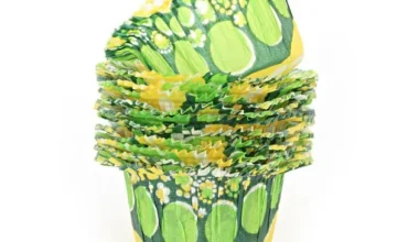 Muffin kadice fi5cm h3,5cm Flower Power zelene 20/1