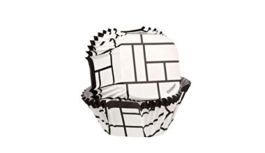 Košarice za pečenje crno-bijele 5x5cm 24kom