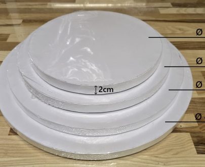 Cake board PEARL WHITE okrogla 2cm