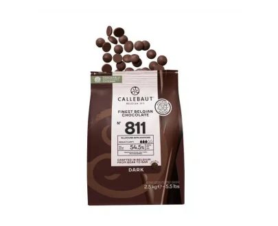 Callebaut Temna čokolada 811 54,5 % 2,5 kg