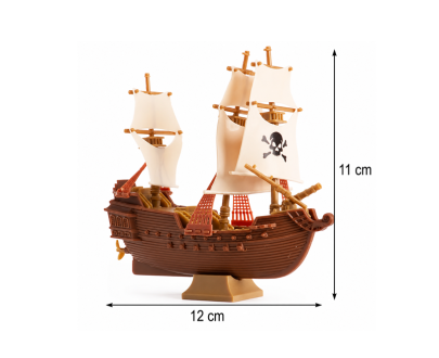 Piratki brod, dekoracija za tortu
